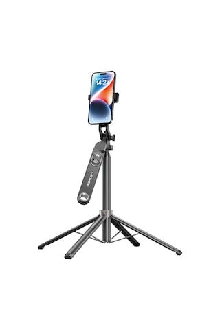 Lenyes Lph103 Çok Fonksiyonlu Sabitleyici Ayrılabilir Bluetooth Kumandalı Tripod Selfie Çubuğu Siyah
