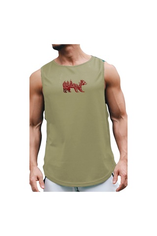 Bluu Bearx Kolsuz Sporcu T-shirt Tank Top Spor Atlet