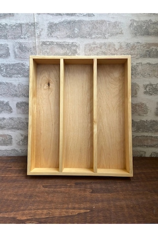30x35 Cm Ahşap Kaşıklık Çekmece İçi Kepçe Maşa Ve Servis Gereçleri Düzenleyici Organizer