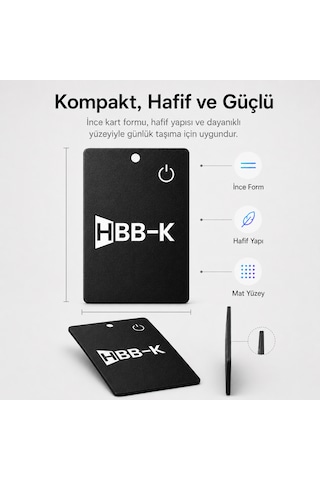 Hbb-k Apple Uyumlu iOS&android Akıllı Kart Siyah 2'li Paket