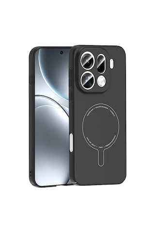 Oppo Find X9 Pro Kılıf M-safe Şarj Özellikli Kamera Korumalı Sert Pc Elio Kapak Siyah