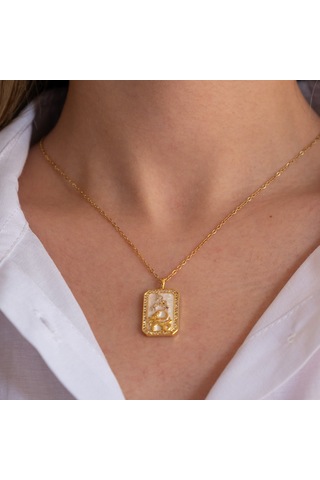 Çelik Kolye Balık Burcu Kolyesi - K-111 Altın