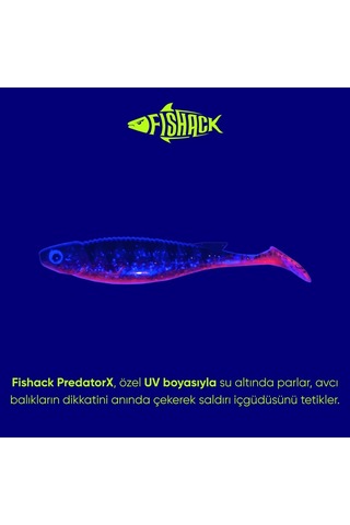 Silikon Balık - 10g 100mm - Fishack Predatorx - Uv Boyalı - Strike