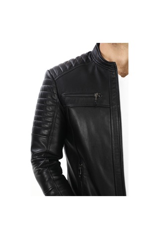 New Zaya Leather Erkek Biker Deri Ceket -