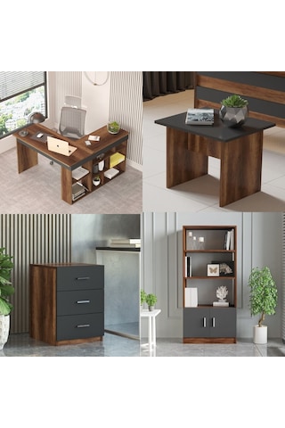 Robinhome Robin Home Boston L Ofis Çalışma Masası Ofis Büro Takımı Masa Seh