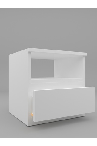 Mbes Mobilya Umut Beyaz 45 CM Komodin 1 Çekmeceli