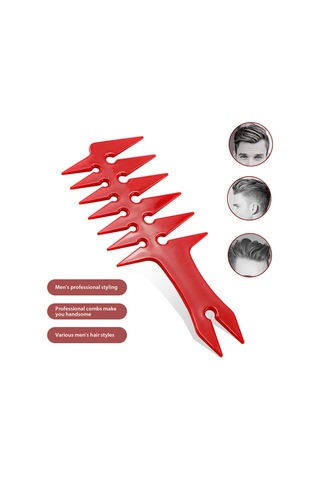 Vkemall Erkekler İçin Vintage Yağlı Saç Stili Oluşturucu Çift Taraflı Dokulu Saç Tarakası - Pp Malzeme Antistatik Dayanıklı