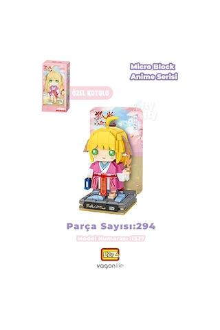 Loz Micro Anime Serisi 1327 Modeli 294 Parça Dekoratif Oyuncak Yapım Seti Yapı Blok Fflz-1327