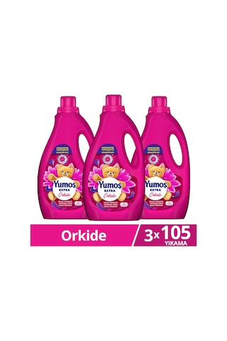 Yumoş Extra Konsantre Çamaşır Yumuşatıcısı Orkide 105 Yıkama 2520ml X3 Diğer