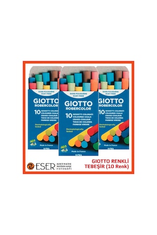 Giotto Robercolor Tebeşir Karışık Renkler 10'lu Paket