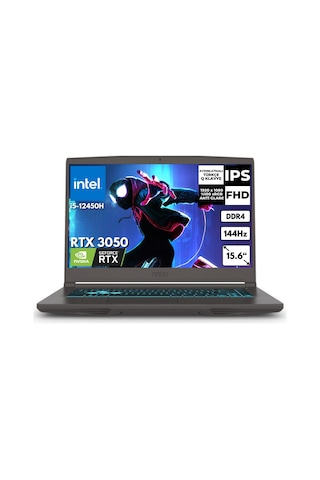MSI Thin 15 B12UC-1478XTRAT82 i5-12450H 48 GB 512 GB SSD 4 GB RTX3050 15.6" W11P Dizüstü Bilgisayar