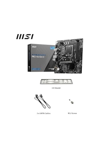 Msı Mb Pro H610m-e Soket 1700 Ddr5 5600mhz Oc Hdmı Vga M.2 Usb3.2 1x 1g Lan Matx 72520730