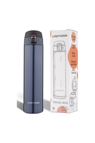 Lunetherm Sızdırmaz Vakumlu Çift Katmanlı Çelik Termos - LACİVERT Lacivert