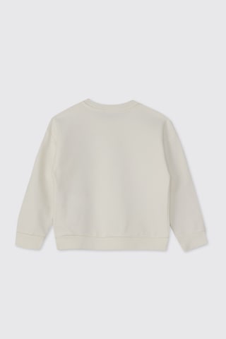 Panço Erkek Bebek Baskılı Ekru Sweatshirt Krem