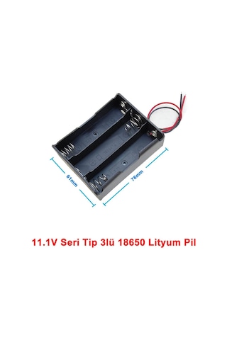 18650 3lü Pil Kutusu Seri 3 Adet 11.1v Seri Lityum Lion Batarya Yuvası Mobil Güç Kaynağı Powerbank