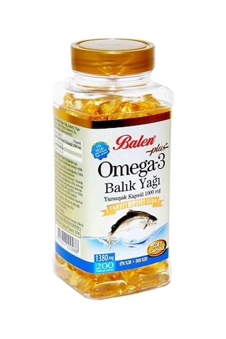 Balen Omega 3 Balık Yağı 1380 Mg 200 Kapsül 2 Adet