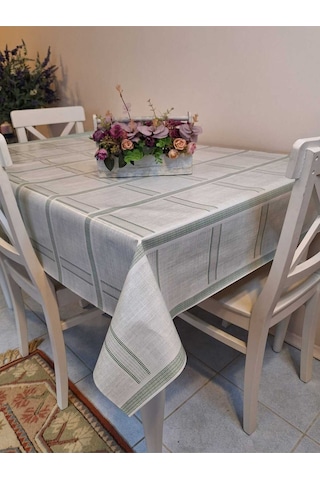 Elyaflı Pvc Masa Örtüsü Modern, Dayanıklı, Silinebilir Ve Şık Görünüm Mrl156 Yeşil