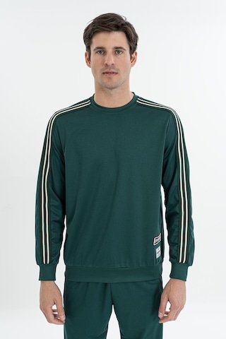 Maraton Comfort Erkek Bisiklet Yaka Yeşil Sweatshirt Yeşil