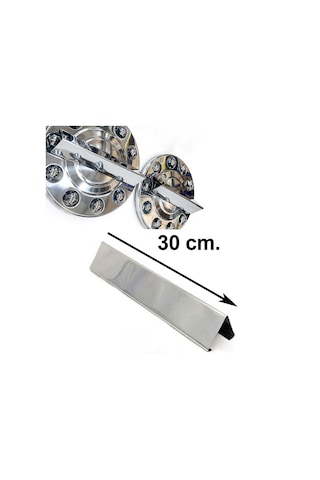Universal Piramit Jant Kapağı Fırfırı 4'lü Set 30cm Krom Metal Profil-piramit Fırfır