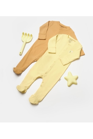BabyCosy Organik 2 Li Patikli Tulum Csyb9034 001