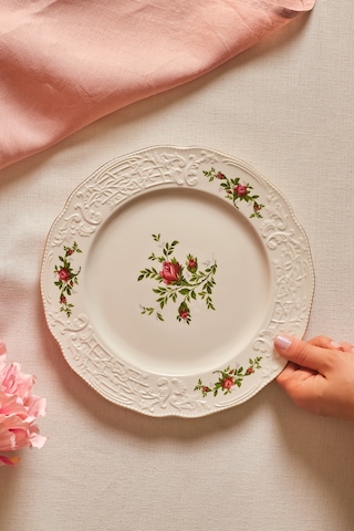 Karaca Vintage Rose Servis Tabağı 26 Cm Çok Renkli
