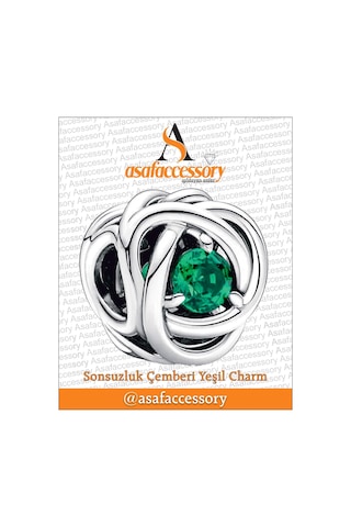 Sonsuzluk Çemberi Charm /asafaccessory Yeşil