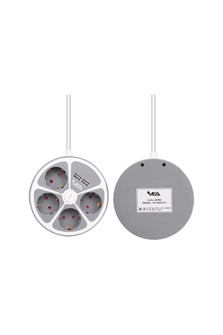 Vea Ve-g604yu 4'lü 2 Usb Li Anahtarlı 1.5 Metre Grup Priz