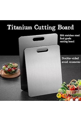 Titanyum Kesme Tahtası Çift Taraflı Titanyum Mutfak Doğrama Tahtası 30x20 Diğer