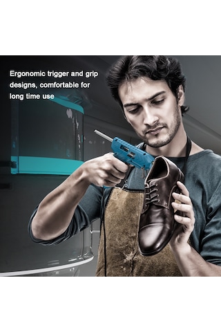 Youmex Kablosuz Lityum Pil Liçli Yapıştırma Tabancası - 15 Saniye Hızlı Isınma 150 C - Ev Diy Ve Tamir İçin Mavi + 10 Adet 7mm Yapıştırma Çubuğu