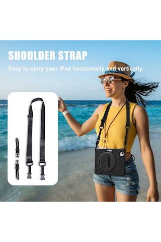Apple Uyumlu iPad Air 11inç M2 2024 Kılıf Defender Askılı Zırhlı Tank Case A2902 A2903 A2904