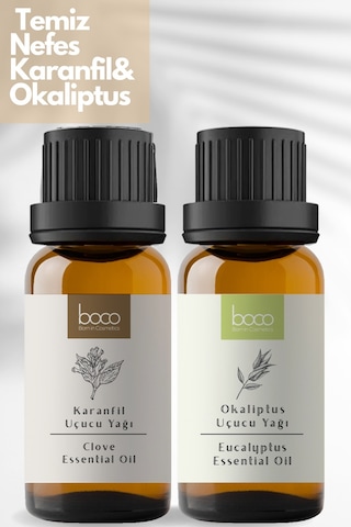 Boco Born In Cosmetics Karanfil + Okaliptus %100 Saf Uçucu Yağı 2 x 10 ML