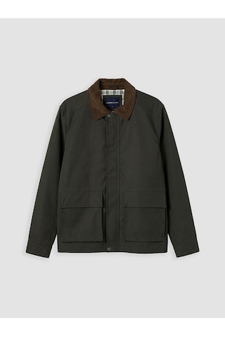 Lcwaıkıkı Classic Haki Regular Fit Kadife Yaka Erkek Ceket