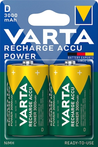 Varta Power Şarj Edilebilir 3000Mah D Boy Pil 2'Li Paket Varta Power Şarj Edilebilir 3000Mah D Boy Pil 2'Li Paket