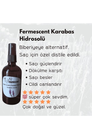 Fermescent Yabani Lavanta Karabaş Hidrosolü Suyu -100 ML