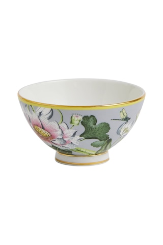 Wedgwood Wonderlust Nilüfer Hediye Kasesi, Lüks 22 Ayar Altın Jantlı Kemik Çini Dekoratif Tabak & Kaseler Çok Renkli