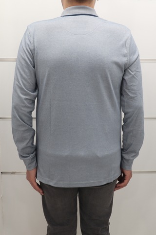 Santa Dmc Tekstil Erkek Düz Klasik Kesim Rahat Kalıp Polo Yakalı Tek Cep Kışlık Ince Sweat Lacivert