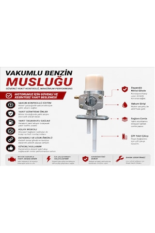 Mondial Mh 125 Drift Uyumlu Benzin Musluğu Mondial 125 Drift