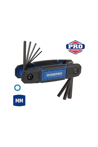 Workpro Wp222028 8 Parça Cr-v Metrik Çakı Tipi Profesyonel Allen Anahtar Takımı