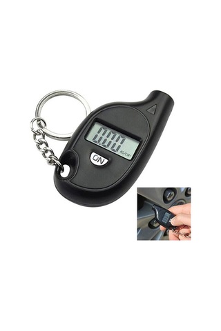 Taşınabilir Dijital Ekran Araba Lastiği Hava Basıncı Ölçer Mini Lastik Basıncı Test Cihazı Ölçme Aracı Anahtarlık İle