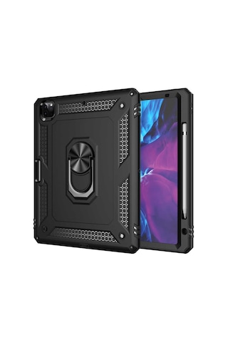 Goocamp Apple Uyumlu iPad Pro 12.9 2020 4.nesil - Tablet Vega Kapak-siyah Tablet Kılıfı