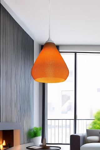 Modern Sarkıt Örme Tasarım Avize Orta Boy Kahve Salon Oturma Odası Çalışma Odası Vegan Pla Çok Renkli