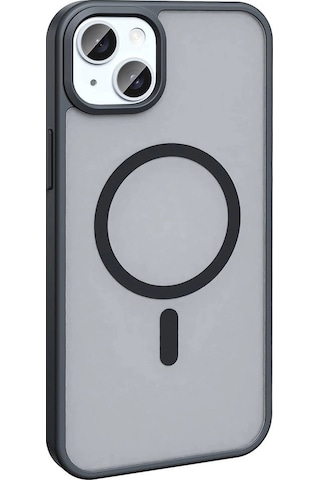 iPhone Uyumlu 13 Kılıf Magsafe Şarj Özellikli Mat Arka Yüzey Redclick Sio Kapak - Siyah