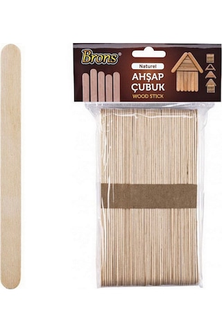 Brons Ahşap Dil Çubuğu Natural İnce