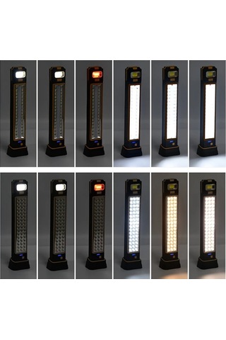 Xuweiwei 1 Mavi Çok Fonksiyonlu Şarj Edilebilir 6 Işık Modlu Kamp Çadırı Ev Taşınabilir Acil Sel Lambası El Feneri