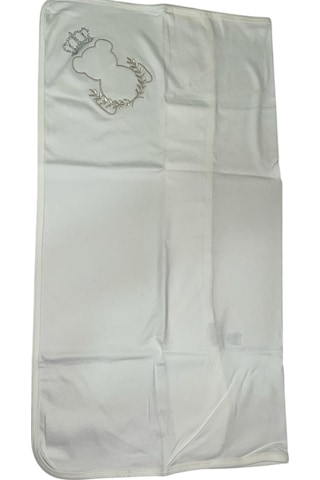 Babydoll Battaniye Babydola Ekru Asortili-12052 Beyaz