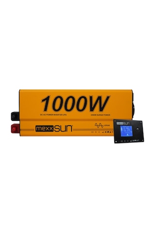Mexxsun 12v Volt - 1000w Watt Ats Ups Şarjlı Tam Sinüs İnverter Ekranlı