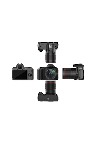 Hallow 4k Dijital Kamera Wifi Dijital Video Kamera 64mp Gece Görüşü Dahili Pil Siyah
