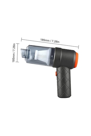 Dancemonkey St-6644 Kompakt Vakumlu Üflemeli Mini Araç Süpürgesi Siyah
