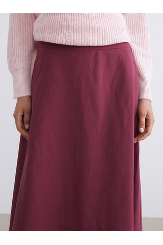 Lcw Modest Bordo Beli Lastikli Modal Karışımlı A Kesim Etek