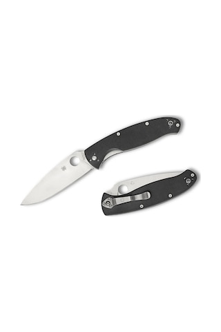 Spyderco Resilience Black G-10 Plainedge Kamp Çakı Siyah